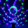 Светодиодная лампа диско "Карнавал" LED (красный, зеленый, синий), цоколь Е27, 220 В+переходник